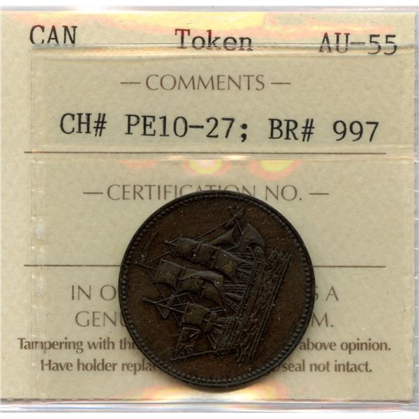 Prince Edward Island Ships Colonies & Commerce Token