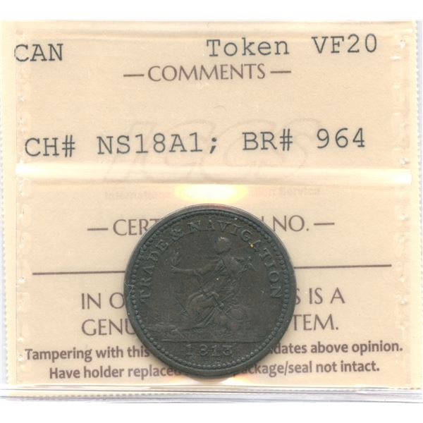 Nova Scotia Trade and Navigation Token, BR 964