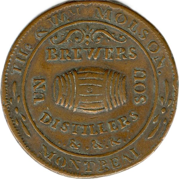 Lot of Two Tokens. Wm Molson Montreal