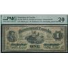 Image 1 : Dominion of Canada $1, 1870 - Payable at Toronto (Small Date)