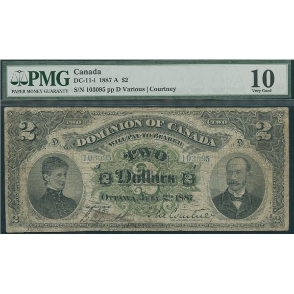 Dominion of Canada $2, 1887