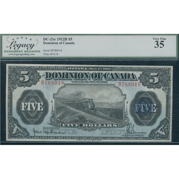 Dominion of Canada $5, 1912