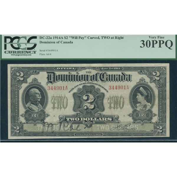 Dominion of Canada $2, 1914