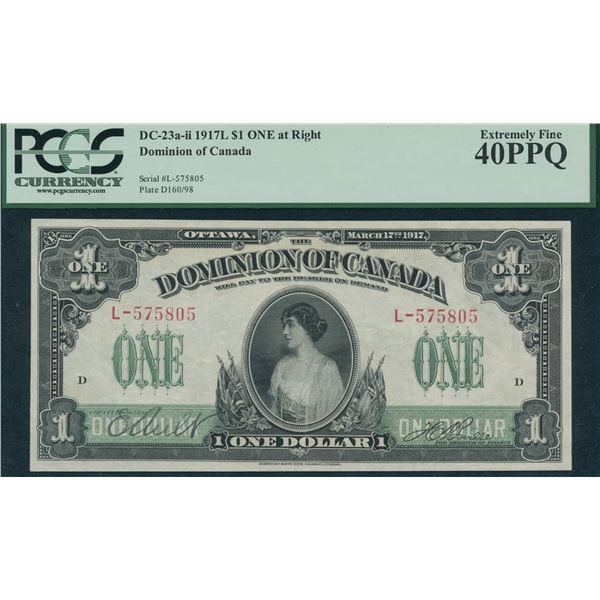 Dominion of Canada $1, 1917