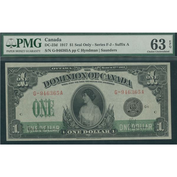 Dominion of Canada $1, 1917