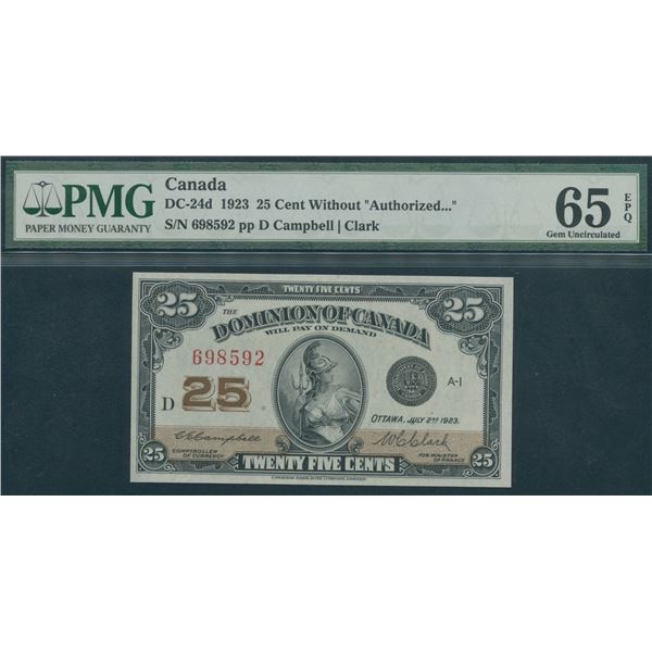 Dominion of Canada Twenty-Five Cents, 1923