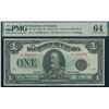 Image 1 : Dominion of Canada $1, 1923 - Black Seal