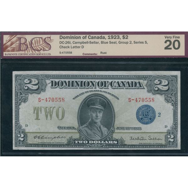 Dominion of Canada $2, 1923