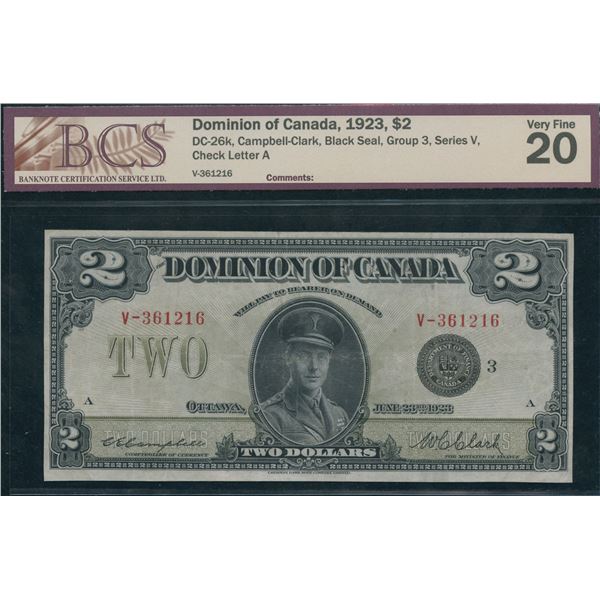 Dominion of Canada $2, 1923