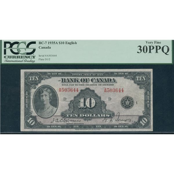 Bank of Canada $10, 1935
