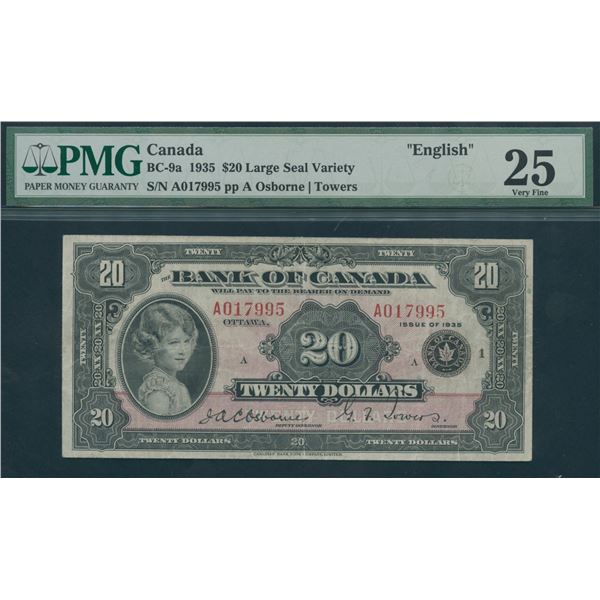 Bank of Canada $20, 1935 - Large Seal