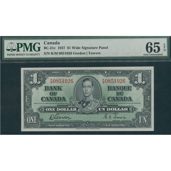 Bank of Canada $1, 1937