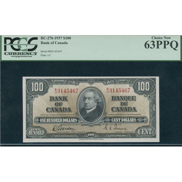 Bank of Canada $100, 1937