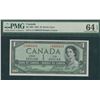 Image 1 : Bank of Canada $1, 1954 - Devil's Face