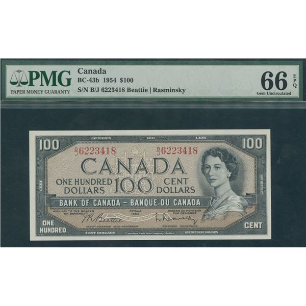 Bank of Canada $100, 1954