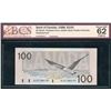 Image 1 : Bank of Canada $100, 1988 - Replacement