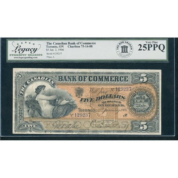 Canadian Bank of Commerce $5, 1906