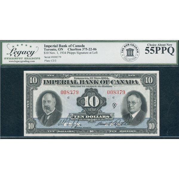 Imperial Bank of Canada $10, 1934
