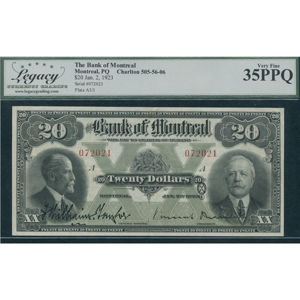 Bank of Montreal $20, 1923