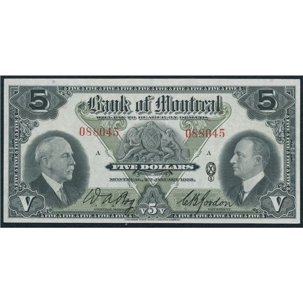 Bank of Montreal $5, 1935