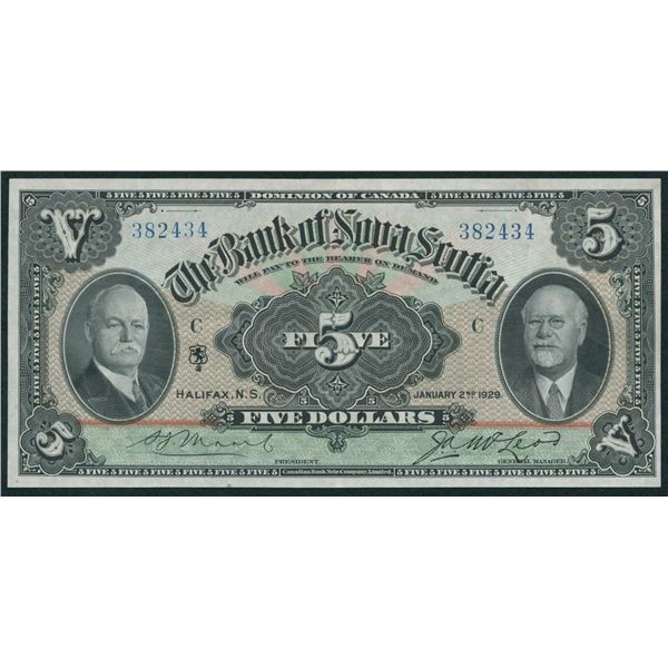 Bank of Nova Scotia $5, 1929