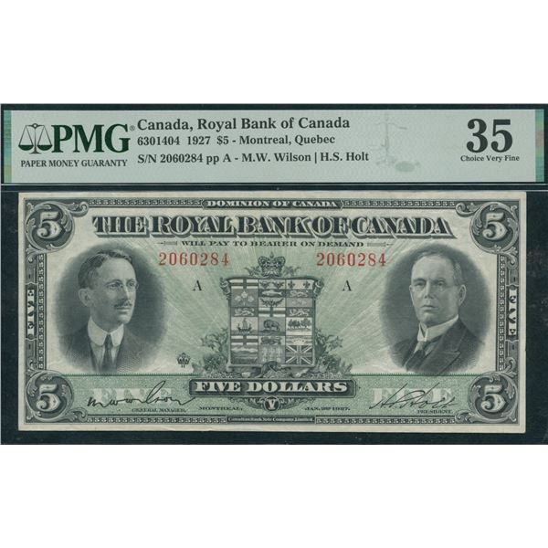 Royal Bank of Canada $5, 1927