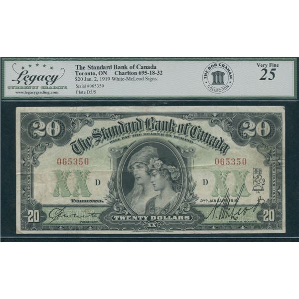Standard Bank of Canada $20, 1919