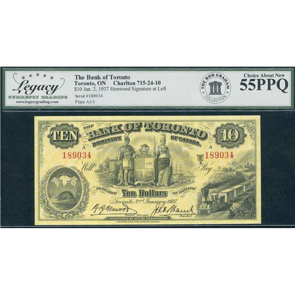 Bank of Toronto $10, 1937