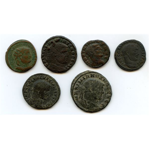 Roman Imperial - Emperors of the Tetrarchy. Lot of 6