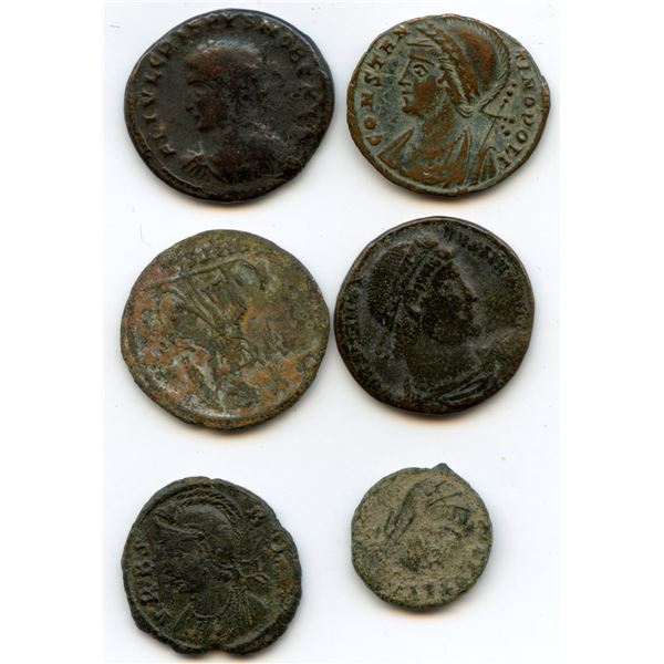 Roman Imperial - Constantine "The Great" Era. Lot of 6