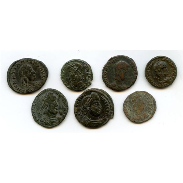 Roman Imperial - Mid to Late 4th Century Emperors. Lot of 7