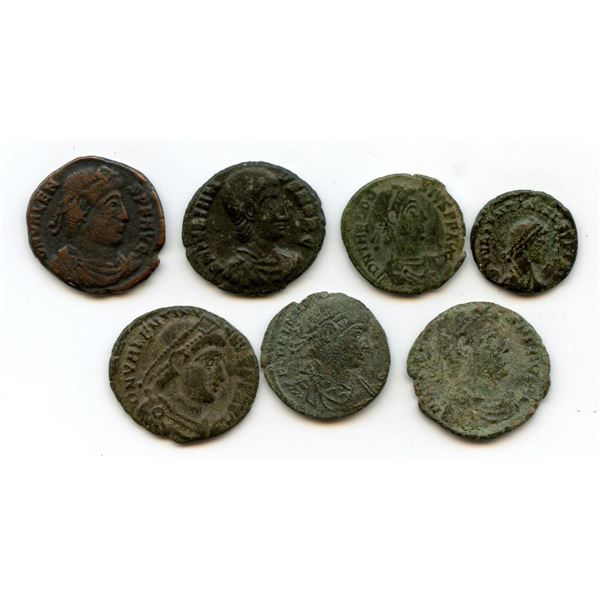 Roman Imperial - Mid to Late 4th Century Emperors. Lot of 7