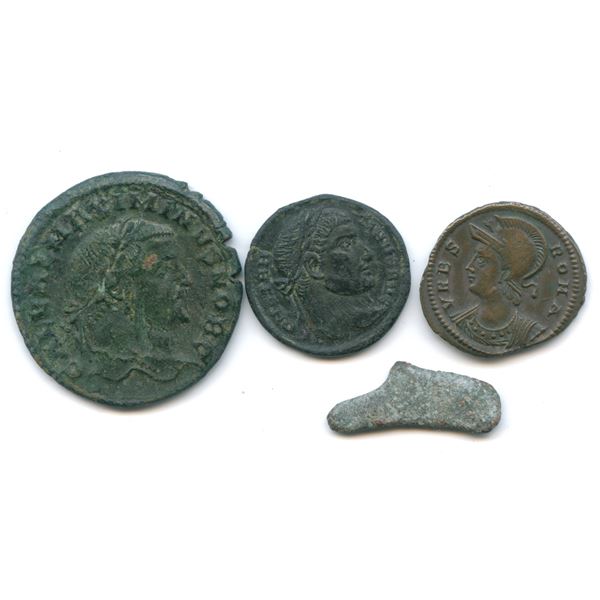 Roman Imperial - 4th Century Emperors + Bonus. Lot of 4