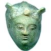 Image 1 : Roman Bronze Theater Mask with green patina