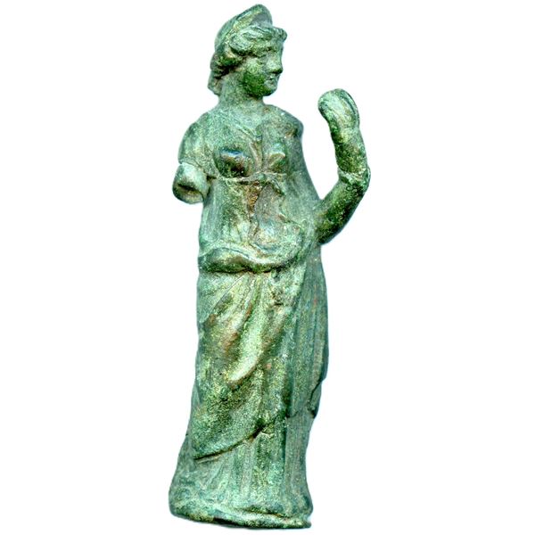 Roman Bronze Figure with green patina.