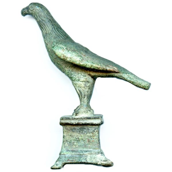 Roman Bronze Eagle Figure with green patina.