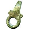 Image 3 : Roman Bronze Eagle Head Suspension with green patina.