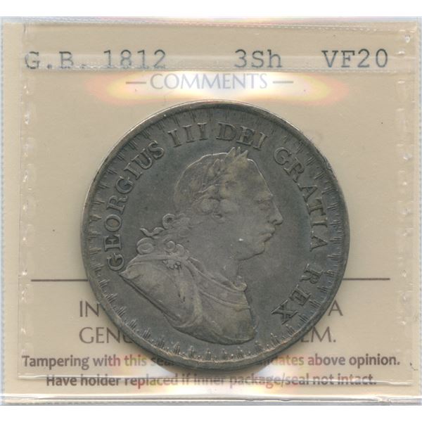 1812 Great Shilling Three Shillings