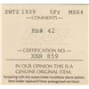 Image 3 : 1939 Switzerland 5 Francs