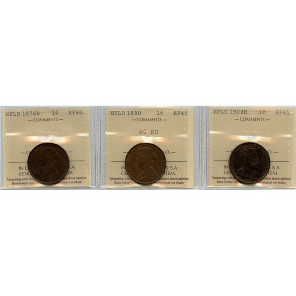 Newfoundland One Cent - ICCS Group of 3