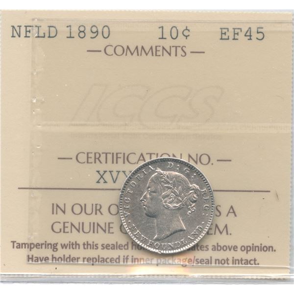 1890 Newfoundland Ten Cents