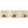Image 1 : 1958, 1960 & 1983 One Cent Varieties - ICCS Graded Lot of 3