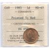 Image 1 : 1985 One Cent - Pointed 5