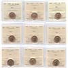Image 1 : 1990-1999 Canadian One Cents - ICCS Graded Lot of 9 Coins