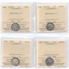 Image 1 : 1880H, 1883H, 1888, 1896 Five Cents All ICCS Graded