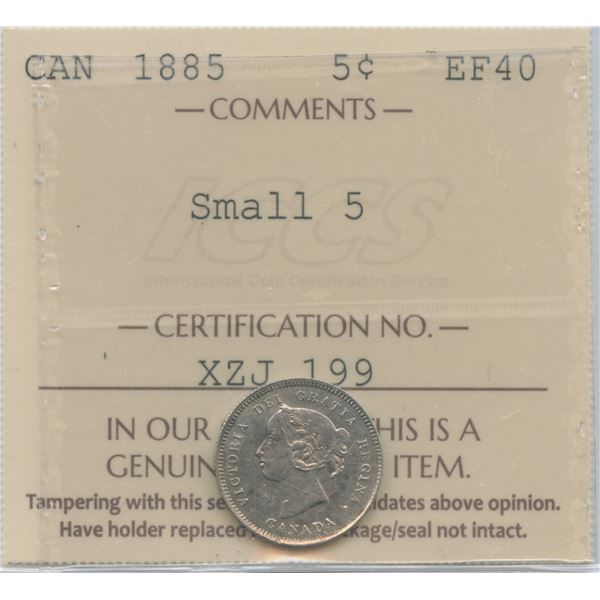 1885 Five Cents - Small 5