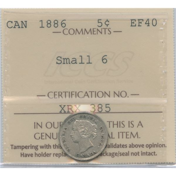 1886 Five Cents - Small 6