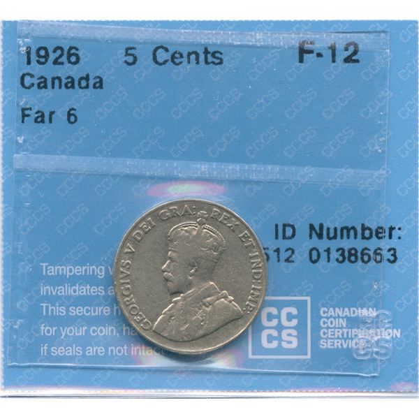 1926 Five Cents - Far 6