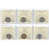 Image 1 : Canadian Five Cents - ICCS Graded Lot of 6