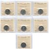 Image 1 : 1971-2025 Canadian Five Cents - ICCS Graded Lot of 7 Gems